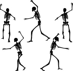 skeleton silhouette in intimidating pose