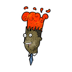 cartoon exploding head