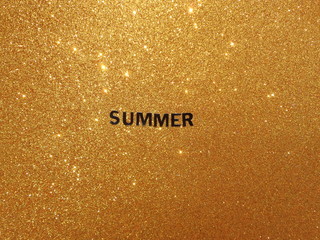 Summer gold glitter background