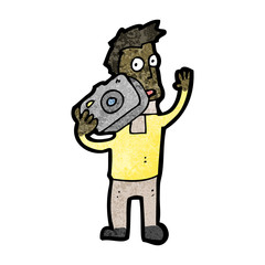 cartoon man with camera