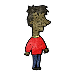 cartoon nervous man