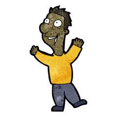 cartoon happy man