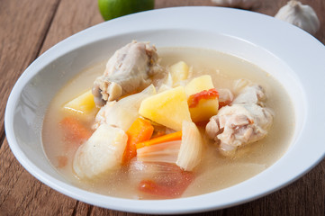 Chicken soup with vegetables