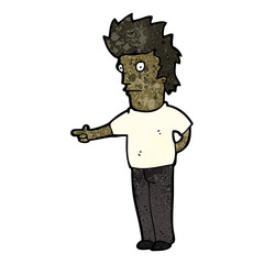 cartoon pointing man
