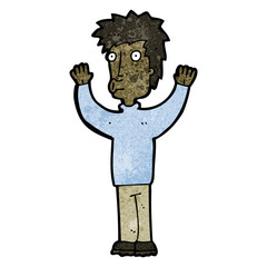 cartoon impressed man