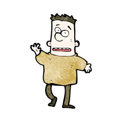 cartoon waving man