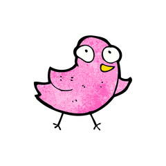 cartoon pink bird