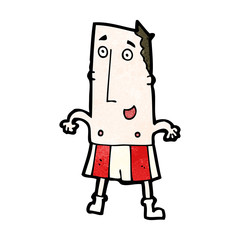 cartoon man in boxer shorts