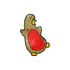 cartoon christmas robin