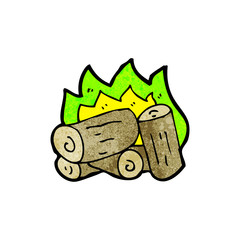 cartoon spooky campfire