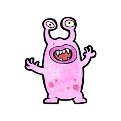 cartoon alien monster