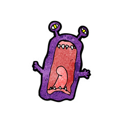 cartoon alien monster