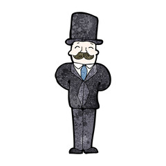 cartoon victorian man