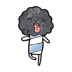 cute cartoon cloud head creauture