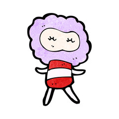 cute cartoon cloud head creauture