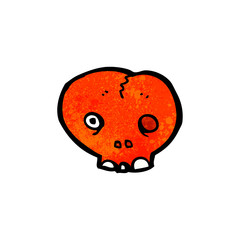 cartoon red skull