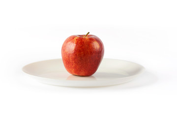red apple isolated on white