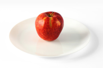 red apple isolated on white