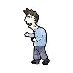 cartoon stressed man