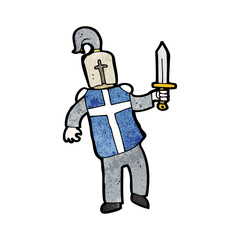 Obraz premium cartoon medieval knight