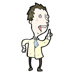 Obraz premium cartoon man with idea