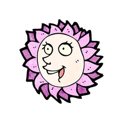 cartoon flower face