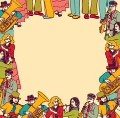 Frame border card musicians band color