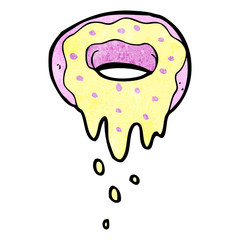 cartoon pink doughnut