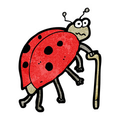 cartoon old ladybug