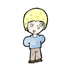 cartoon blond boy