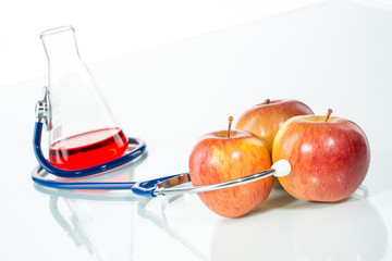 Stethoscope with apple, analytical