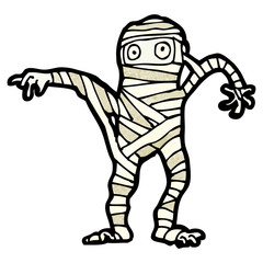 cartoon halloween mummy