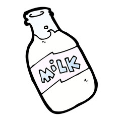 cartoon milk bottle