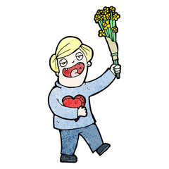 cartoon romantic man