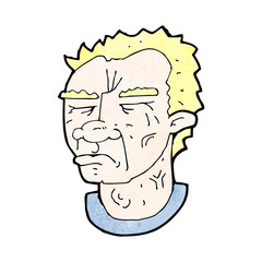 cartoon frowning man