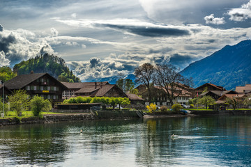 Obraz premium Brienz Lake, Interlaken region in Switzerland