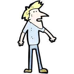 cartoon nervous man