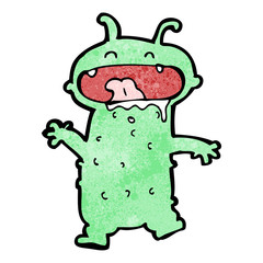 cartoon funny little monster
