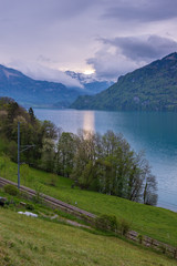 Obraz na płótnie Canvas Brienz Lake, Interlaken region in Switzerland