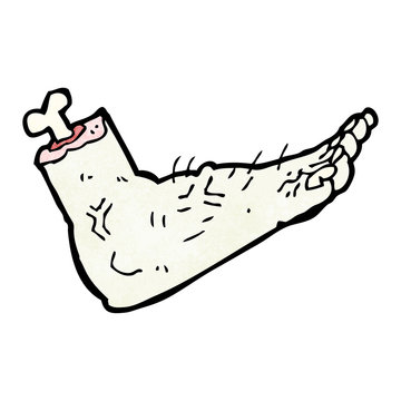 Cartoon Gross Severed Foot