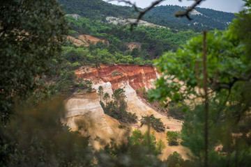 Fototapeta na wymiar Dramatic view of Colorado Provencal - Provence, France.