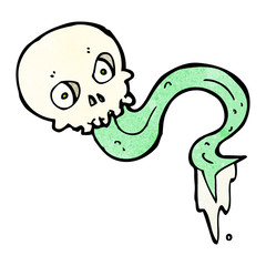 gross skull cartoon