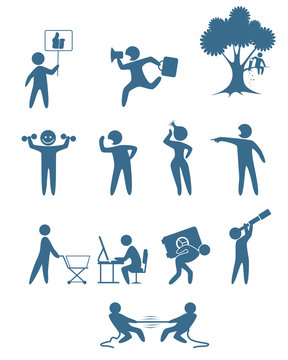 People scenes set