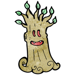 cartoon spooky tree