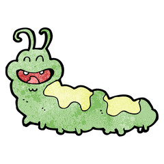 cartoon happy caterpillar