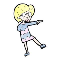 cartoon woman pointing