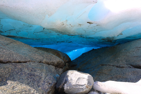 Nigardsbreen glacier close-up