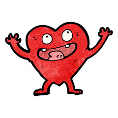 love heart cartoon character
