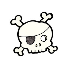 cartoon pirate skull symbol