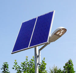 LED street light powered by solar energy